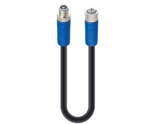 LUMBERG AUTOMATION  934853023  RST 4T-RKT 4T-740/5 M   M12 Power Cordset Male Straight-Female Straight, 4-Pins, T-coded, 63 V, Blue Overmold