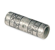 THOMAS & BETTS  54510                 Copper Two-Way Splice, Standard Barrel, Max 35kV, Wire Size 2/0 AWG, Tin Plated, Die Code 45, Black