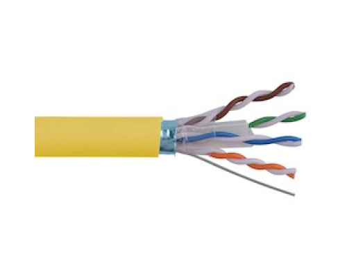 LIBERTY AV  24-4P-P-L6SH-YEL   Liberty Category 6 F/UTP Plenum Rated Network Cable Features: 23AWG Solid Bare Copper Conductors Core Of 4 Twisted Pairs With An Overall Foil Shield Plenum Rated Lead-free PVC Alloy Jacketing 3rd Party Certified To ANSI/
