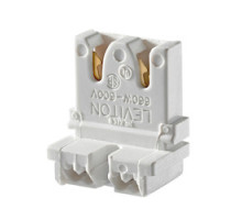 LEVITON  13451-20   STANDARD FLUORESCENT LAMPHOLDEMED BASE 18AWG STR OR SOL WHITE