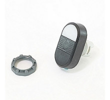 ABB  MPD5-11B   Modular white and black non-illuminated double pushbutton with no markings and 22mm mounting