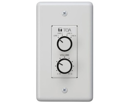 TOA ELECTRONICS INC  WP-700                 Remote Control Wall Panel, 1-Gang, RJ45 Connector, 72 MM Width x 60 MM Depth x 128 MM Height, Surface Treated Steel Plate, White Painted, For MA-725F Matrix Digital Mixer Amplifier