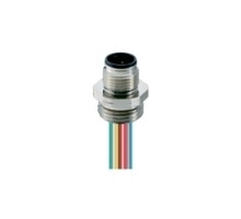 LUMBERG AUTOMATION  600000563  600000563   M12 Micro, Receptacle, 8-pole, male, M12 for front mounting, 24 and 22 AWG, panel mount thread PG9, 0.5 meter leads.