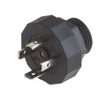 HIRSCHMANN 931297003  GSP 313 PG13,5 black; Appliance connector with thread, threaded sleeve, grip ring, o-ring NBR , 3 contacts + PE, DIN EN 175 301-803-A, Type A