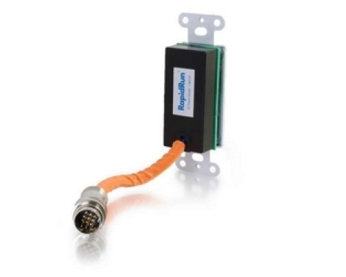 C2G  CG60098  CG60098                 Multi-Format Wallplate, RCA Component Video Female/RCA Stereo Audio Female to RapidRun 15-Pin Male, White