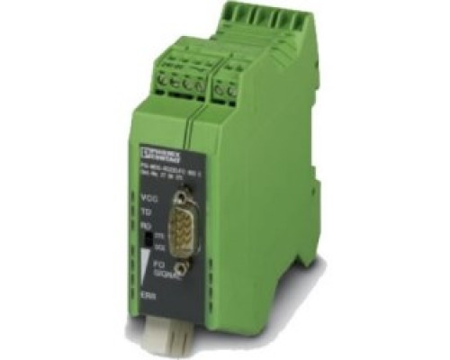 PERLE SYSTEMS 27085884  PSI-MOS-RS232/FO1300 E - RS232 to fiber Converter: DB9M serial to duplex fiber 1300nm SC - 24VDC USA wall power adapter