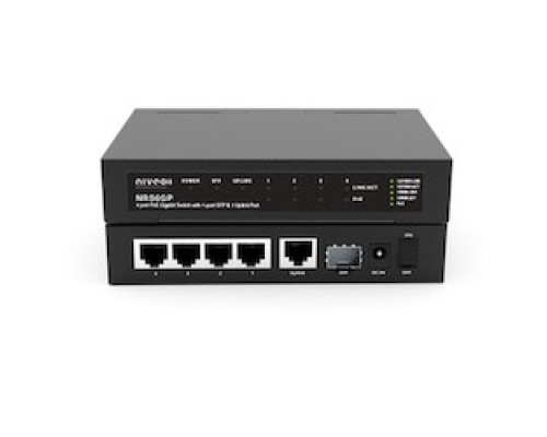 NIVEO PROFESSIONAL NRS6GP         4 10/100/1000 Gb with PoE+ 65W + 1 port SFP + 1 port Gb Uplink switch