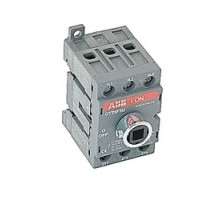ABB  OT25F3U/B50   3 pole, 25 amps rated at 600 V AC, UL 508, open non-fusible disconnect switch, bulk package of 50