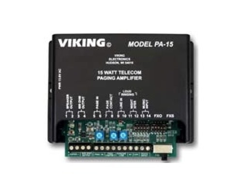 VIKING ELECTRONICS  PA-15                 15 Watt Paging Amp with Background Music and Loud Ringing