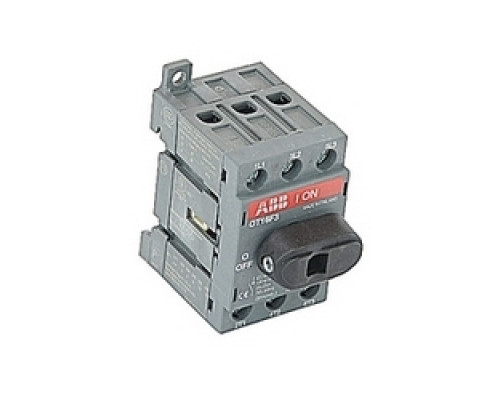 ABB  OT16F3/B50   3 pole, 20 amps rated at 600 V AC, UL 508, open non-fusible disconnect switch