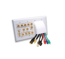VANCO  HTWP64BW                 Whole House Audio Wide Port and 6.2 Home Theater Wall Plate, White