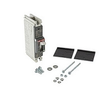 ABB  A1N015TW-1   1 pole, 15 amps rated at 240V AC and 125V DC, fixed trip point molded case circuit breaker, with a thermal magnetic trip device and 14kA at 240V AC and 10kA at 125V DC interrupt current rating