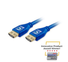 COMPREHENSIVE CONNECTIVITY  MHD18G-9PROBLU                 MicroFlex Pro AV/IT Certified 4K60 18G High Speed HDMI Cable with ProGrip Cool Blue 9ft