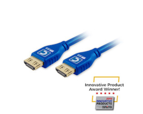 COMPREHENSIVE CONNECTIVITY  MHD18G-15PROBLUA                 MicroFlex Pro AV/IT Series 4K60 18G High Speed Active HDMI Cable with ProGrip Cool Blue 15ft