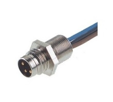 HIRSCHMANN  933146001   ELST 3308 RV FM 8 05; Front-mounting Appliance connector with stranded wire, snap or screw locking, M8 x 0.5 mounting thread, metal casing, O-ring included, 3 contacts, male, cable length: 0.5m, cable material: PVC