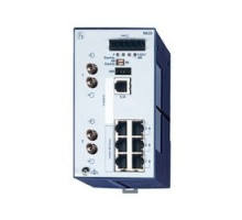 HIRSCHMANN  943434018   8 port Fast-Ethernet Compact OpenRail Switch, managed, software Layer 2 Professional, for DIN rail store-and-forward-switching, fanless; 8 ports in total; 1. uplink: 100BASE-FX, MM-ST; 2. uplink: 100BASE-FX, MM-ST; 6 x 10/100 B
