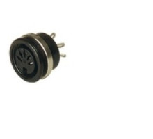 HIRSCHMANN  930953500   MAB 5100 S black; Panel-mounted Socket with locking screw, solder joint, not shielded, 5 contacts, female, DIN 41 524, 4A 34V AC/DC