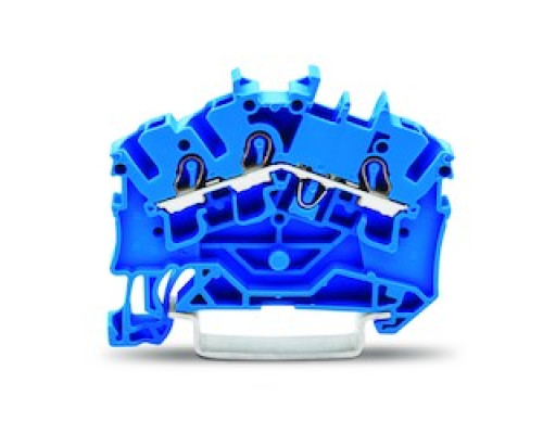 WAGO CORPORATION  2002-6304   3 CONDUCTOR TERMINAL BLOCK 22-12 AWG SUITABLE FOR EX II BLUE