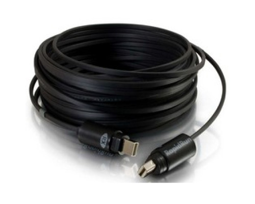 C2G  CG60121  CG60121                 Optical Runner Cable, Plenum, RapidRun Male to RapidRun Male, OFNP Rated, 80’ Length, 5 MM Bend Radius, Black
