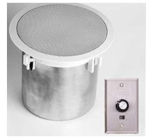 LENCORE ACOUSTICS LLC  LG035M6-RCVC-LOF                 Classic Speaker, Ceiling Plate, brushed aluminum housing, White cover, RCVC On/Off switch
