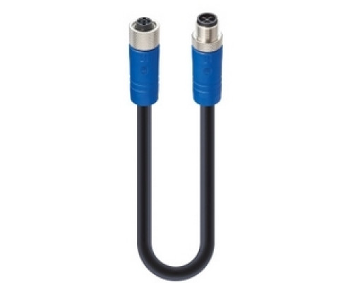 LUMBERG AUTOMATION  934853004  RST 4S-RKT 4S-733/2 M   M12 Power Cordset Male Straight-Female Straight, 4-Pins, S-coded, 630 V, Blue Overmold