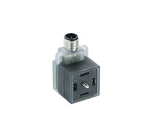 LUMBERG AUTOMATION  800000012  VAD1A-1-3-M12-5   DIN Valve Adaptor according to DIN EN 175301-803, form A, with LED function indicator, varistor voltage protection, connected protective earth, with M12 male receptacle connector.