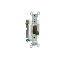 LEVITON  CS320-2                 20 Amp, 120/277 Volt, Toggle 3-Way AC Quiet Switch, Commercial Spec Grade, Grounding, Side Wired - BROWN