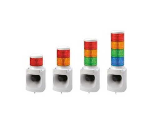 PATLITE USA CORPORATION LKEH-212FE-RG+FC014  LED Light and Horn, 32 pre-recorded sounds. Red, Green LED.