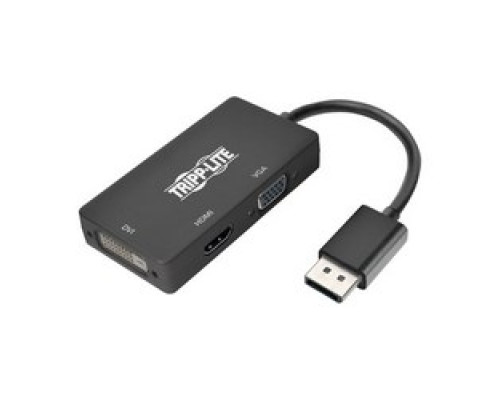 TRIPP LITE  P136-06N-HDV4K6                 DisplayPort 1.2 to VGA/DVI/HDMI All-in-One Converter Adapter, 4K x 2K HDMI @ 60 Hz