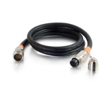 C2G  CG60073  CG60073                 Multi-Format Runner Cable, All-In-One, Plenum, VGA Male/3.5 MM Serial Male/RCA Composite Video Male/RCA Stereo Audio Male to RapidRun 15-Pin Female, CMP Rated, 50’ Length, Black