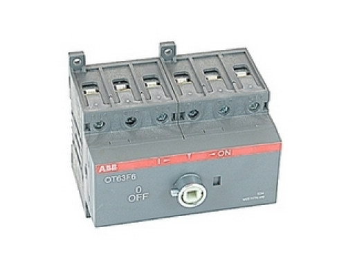 ABB  OT63F6   6 pole, 60 amps rated at 600 V AC, UL 508, open non-fusible disconnect switch
