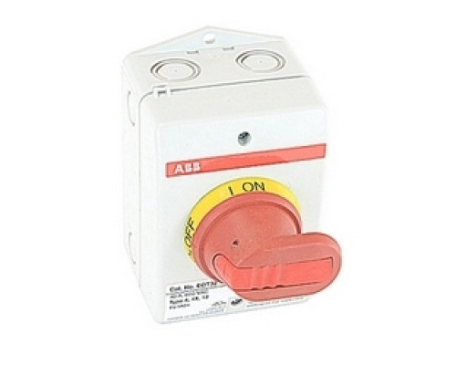 ABB  EOT32U3P4-1P   3 pole, 32 amps rated at 600 V AC, UL 508, enclosed non-fusible disconnect switch in a UL/NEMA 4/4X plastic enclosure