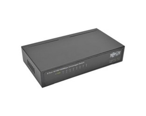 TRIPP LITE  NG8   8-Port 10/100/1000 Mbps Desktop Gigabit Ethernet Unmanaged Switch, Metal Housing