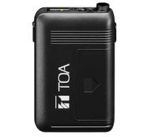 TOA ELECTRONICS INC WM-5325H01         Wireless Bodypack Transmitter, 16-Channel, 3.5 MM Mini-Jack Audio Input, 1 AA Battery, 578 to 20 Megahertz, 62 MM Width x 23 MM Depth x 102.5 MM Height, Resin, Pre-Coated, Black