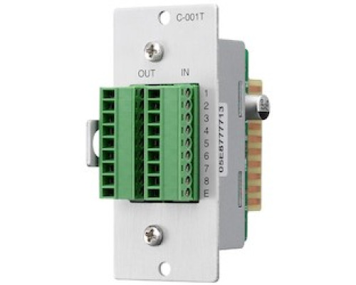 TOA ELECTRONICS INC  C-001T                 Amplifier Control Module, 8-Channel, 6 Volt DC 15 Milliampere, 35 MM Width x 91.5 MM Depth x 78 MM Height, Aluminum Panel