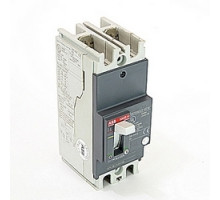 ABB  A1A100TW-2   2 pole, 100 amps rated at 240V AC and 250V DC, fixed trip point molded case circuit breaker, with a thermal magnetic trip device and 10kA at 240V AC and 5kA at 250V DC interrupt current rating