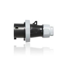 LEVITON  430P5WLEV                 30 Amp, 600 Volt 3-Phase, 3P, 4W, LEV Series North American-Rated IEC 60309-1 & 60309-2 Pin & Sleeve Plug, Industrial Grade, IP66/IP67/IP68/IP69K, Watertight - Black