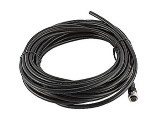 ABB  2TLA020056R4000   Cable single ended 10 meters black PVC jacket with straight 8 pole M12 female molded connector, 22AWG conductors, overall braid shield