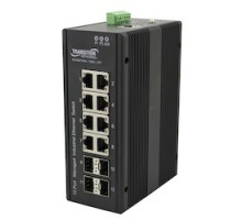 LANTRONIX SISGM1040-184D-LRT  Managed Hardened Switch, 8 10/100/1000Base-T ports, 4 100/1000Base-X SFP ports