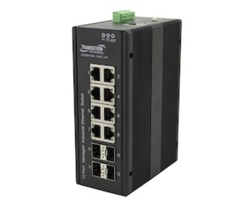 LANTRONIX SISGM1040-184D-LRT  Managed Hardened Switch, 8 10/100/1000Base-T ports, 4 100/1000Base-X SFP ports