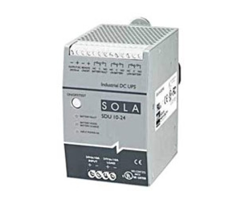 SOLA HD  SDU1024  78347260401   240 VA, 24V/10A DIN Rail DC UPS power module, battery module is required