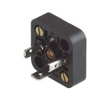 HIRSCHMANN  932967100   GSA 2000 N black; Appliance connector with retaining nut, 2 screws M 3 x 10 and 1 screw M 3 x 5, open nut, 2 contacts + PE, Type A construction