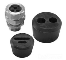 REMKE INDUSTRIES  SRB-104-2                 MULTIPLE HOLE BUSHING, NEOPRENE, HOLE SIZES 2 @  .250, FORM SIZE 2