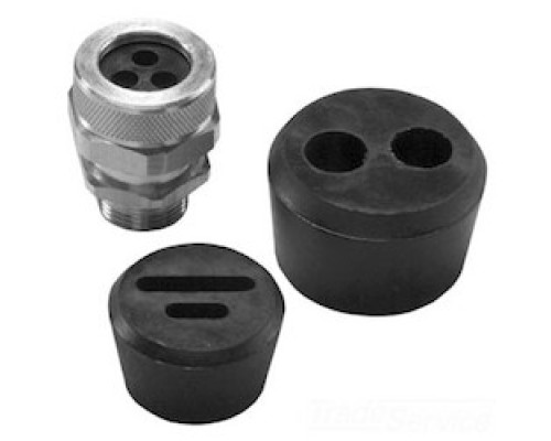 REMKE INDUSTRIES  SRB-104-2                 MULTIPLE HOLE BUSHING, NEOPRENE, HOLE SIZES 2 @  .250, FORM SIZE 2
