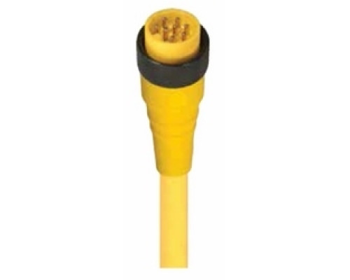 LUMBERG AUTOMATION  500001957  500001957   Mini 1-inch single-ended cordsets, male straight, 30 feet, 8-poles with internal threads and yellow PVC 16 gauge molded cable, US color code