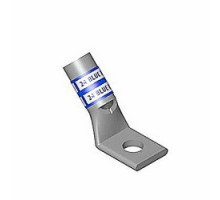 THOMAS & BETTS  58177-UF                 Copper One-Hole Lug, 45 Degree Bend Standard Barrel, Peep Hole, Max 35kV, Wire Size 400 Flex, 1/2 in Bolt Size, Tin Plated, Die Code 80, N/A