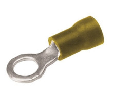 BURNDY  TP1010  509084                 Copper Terminal, Ring Tongue, 12-10 AWG, #8-#10 Stud, Vinyl Insulated, Tin Plated