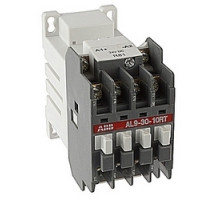 ABB  AL93010RT-81   21 amp DC controlled 3 pole ring tongue contactor with a 24V DC coil and 1 NO auxiliary contact