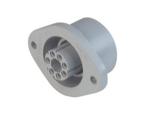 HIRSCHMANN  931730106   N6R BFE; Panel-mounted Socket with flange, 6 contacts + PE, female, DIN 43651, 10A 250V AC/DC, not assembled