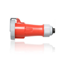 LEVITON  430C7WLEVA                 30 Amp, 480 Volt 3-Phase, 3P, 4W, LEV Series North American-Rated IEC 60309-1 & 60309-2 Pin & Sleeve Connector with Screwless Clamp Assembly, Industrial Grade, IP66/IP67/IP68/IP69K, Watertight - Red